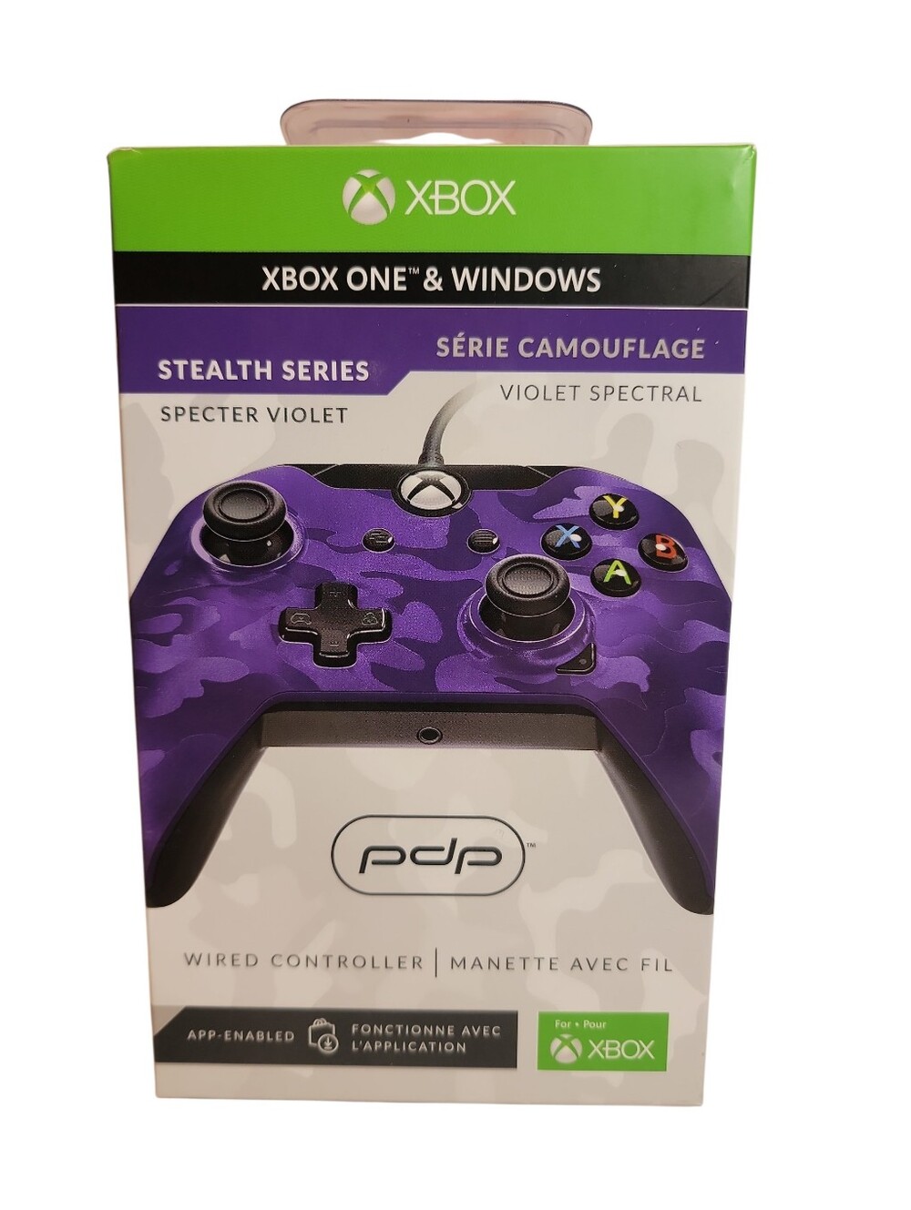 Xbox One & Windows PDP Wired Controller Stealth Series Violet Purple Camo Boxed